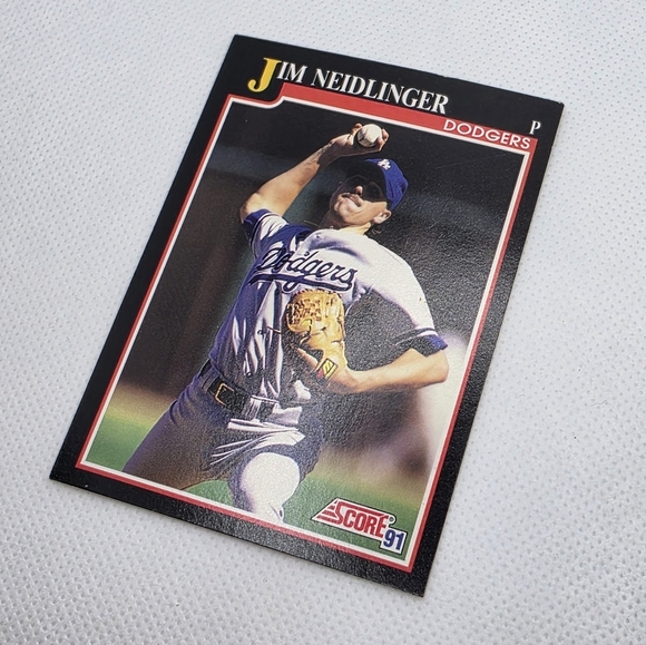 1991 Score Jim Neidlinger Los Angeles Dodgers #794 Rookie Baseball Card - Picture 2 of 4